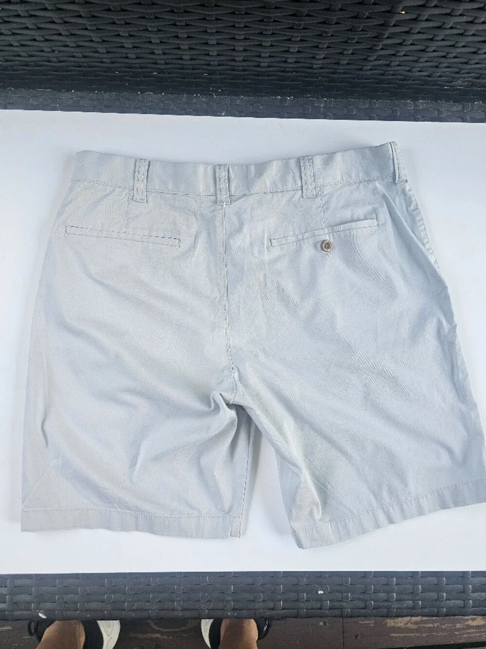 2 For $25 J.Crew Men's Stretch Chino Shorts Size 34 Light Grey 9